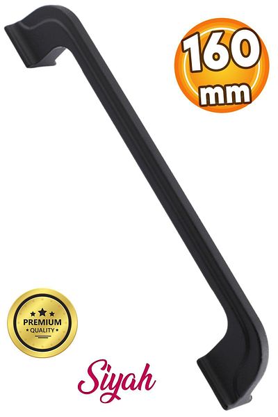 Badem10 Sertar Bucătărie - Dulap - Club Alperen Flat 160MM Metal Negru