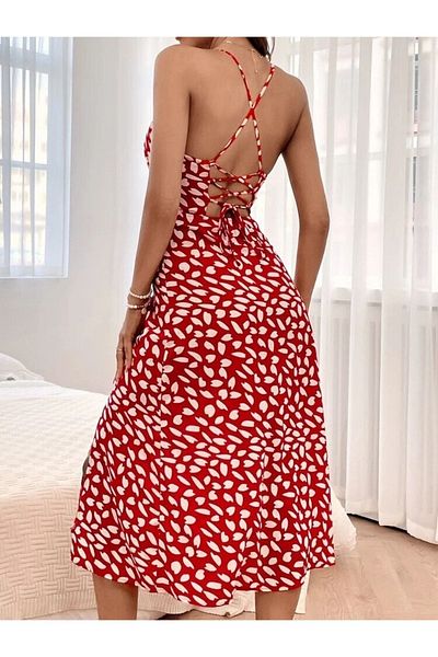 Secret Passion Lingerie Colorful Viscose Midi Evening Dress - Graduation Dress with Backless and Slit 692