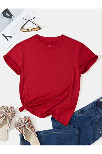 EYAX MODA Γυναικείο Basic T-shirt Plus Size