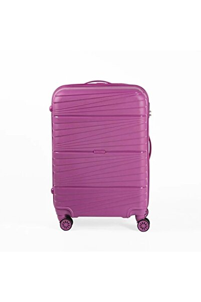 Laguna Slikon Kırılmaz Orta Boy Mor Valiz