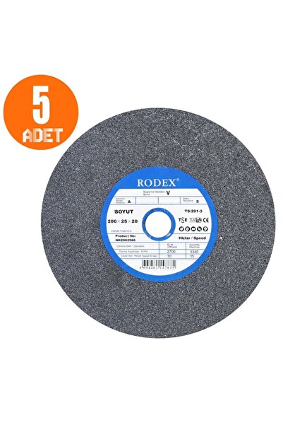 Rodex Taşlama Bıçak Bileme Taşı Taş Motoru 200x25x20 Mm - 60 Kum (5 ADET)