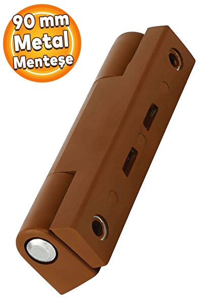 Badem10 Pvc Pimapen Kapı Pencere Menteşesi Metal 90 Mm Açık Kahverengi