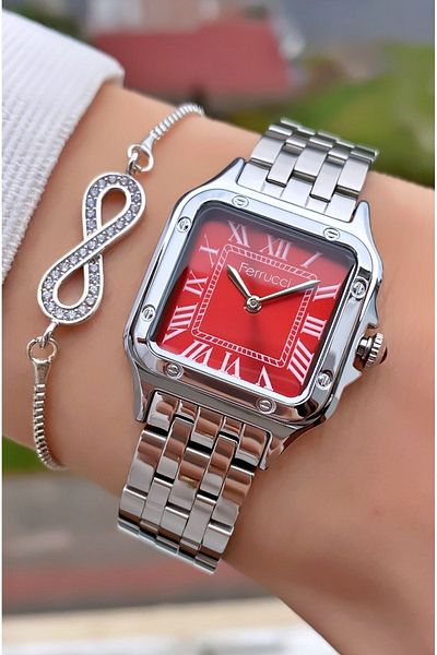Ferrucci Ferruci Brand Silver Color Steel Cord Men's Wristwatch - Bracelet