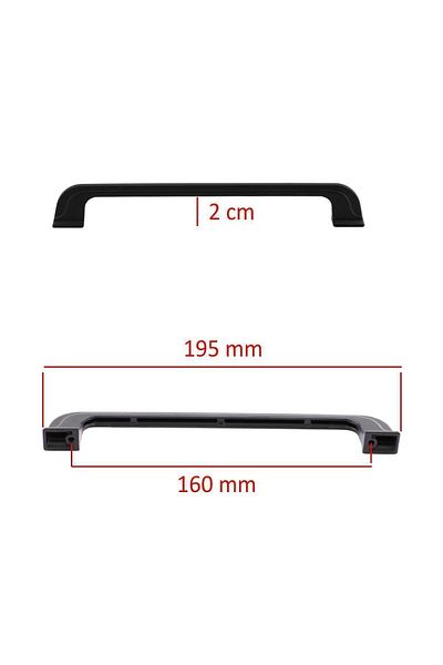 Badem10 Sertar Bucătărie - Dulap - Club Alperen Flat 160MM Metal Negru