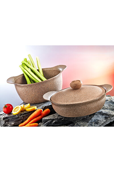 OMS NEYMAR - 3006 - 8 Parça, Biogranit, Silikon Tutmaçlı, Tencere Seti, S. Ka...