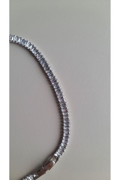 Opia JEWELRY Steel Waterway Baguette Stone Bracelet