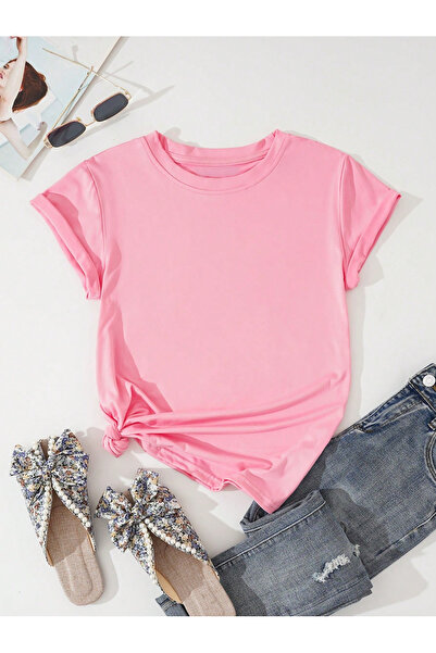 EYAX MODA Γυναικείο Basic T-shirt Plus Size