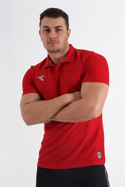 Diadora Red Alto Camping Polo T-Shirt