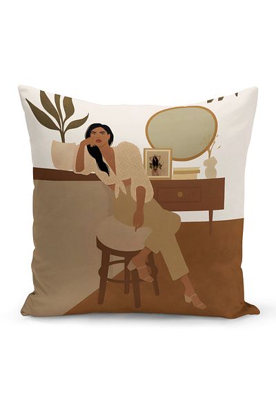 Bertille Home Серия Bohemian Двустранна калъфка за възглавница с цифров печат (Bohemian калъфка за възглавница)
