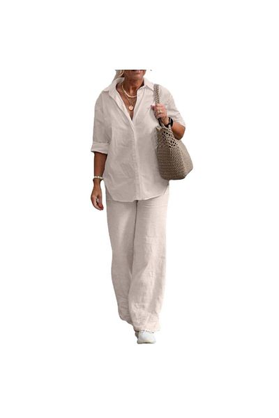 Mothermood Ecru Linen Set - Comfortable and Casual Mothermood