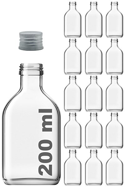 Afracam 200 ml Transparent Cold Brew - 15 Pieces of Cold Coffee Flat Empty Gl...