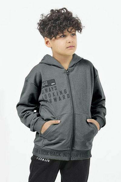 DMB BOYS & GIRLS Boy's Hooded Zippered Cardigan 2-Piece Set