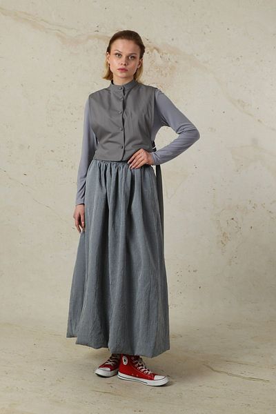 ZÜLAYS Gray Buttoned Vest
