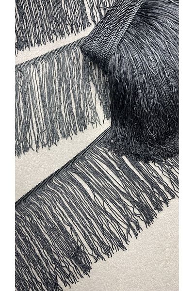 Ozpas 3 Meters Grey-Blue Fringe Strip - 14 Cm