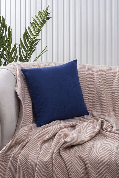 ÖZSAY HOME غطاء وسادة بانورامي بسيط باللون الأزرق الداكن مع خيارات ألوان مختلفة جدًا!