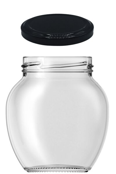 Afracam 210 ml Metal Siyah Konserve Kapaklı 210 Cc Şeffaf Kar Küresi Yumurta ...