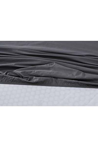 Doqu Home Anthracite Double King Size Bed Sheet - Colorful Fitted