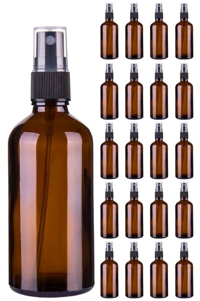 Afracam 100 ml Amber Kapaklı Siyah Sprey 100 Cc Fısfıs Kolonya Dezenfektan Ka...