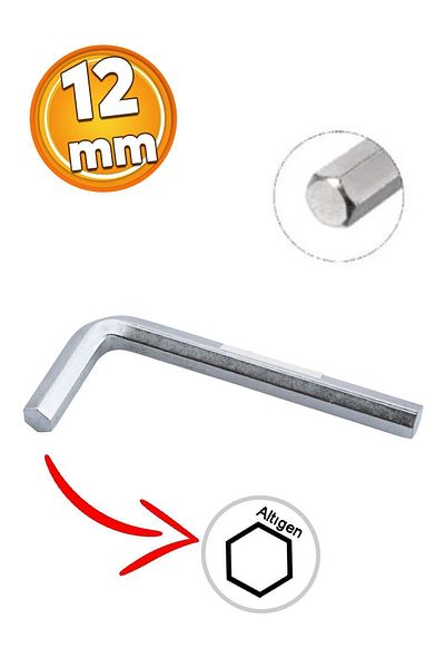 Badem10 12 mm Screw Nut Clamping Disassembly Metal Wrench - Hexagonal Corner Allen Allen 1 Piece