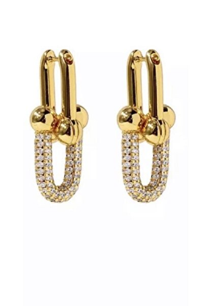 Vi store Beyaz Taşlı Tiffany Küpe