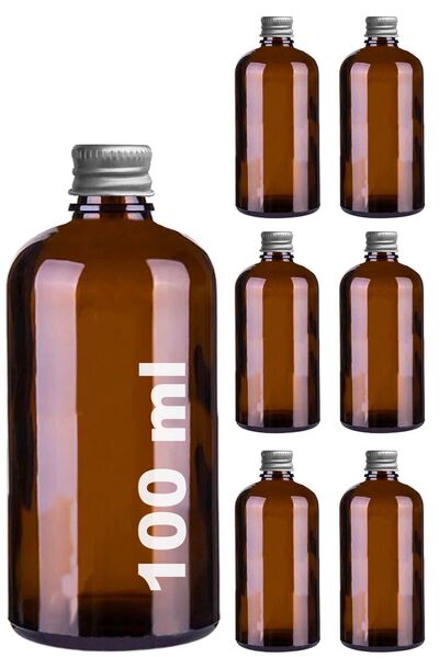 Afracam 100 ml Amber Metal Gümüş Kapak Hediyelik Şişesi 100 Cc Kolonya Koku S...