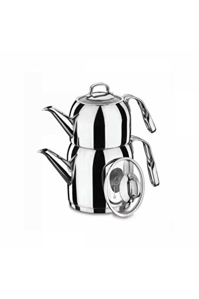 KORKMAZ مجموعة إبريق الشاي بالبخار