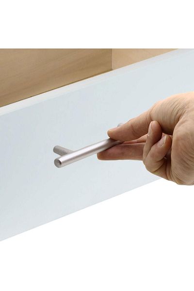 Badem10 10 bucăți 128_mm metal crom mat sertar bucătărie dulap mânere