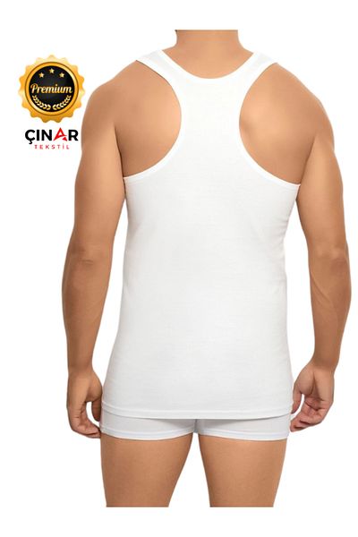 Berrak Men's Single Jersey Rambo Tank Top - Lycra, Single, Comfortable and Stylish for Spring and Summer