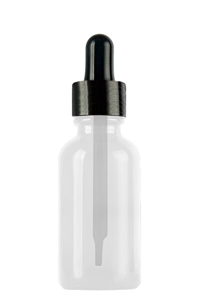 Afracam 20 ml Şeffaf Cam Damlalıklı Serum Şişesi 20 Cc Sızdırmaz Siyah Metal ...