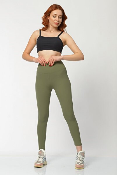 Dynamic Colanți cu nervuri pentru damă - verde