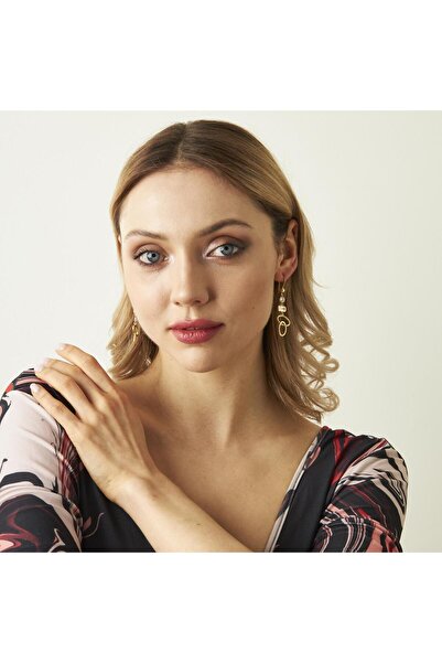 nevamkuyumculuk Uzay Yolu Sallanan Taşlı Küpeler