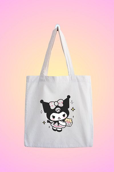 designedfy Kuromi Printed Waterproof Cloth Bag