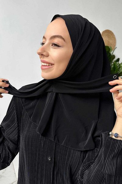 Ka Hijab Snap Bonnet - Negru
