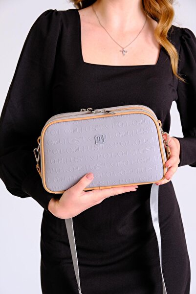 Just Polo Women's Embossed Just & Polo Patterned Bag Vegan Shoulder and Hand Bag