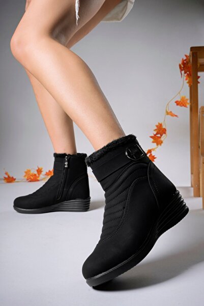 Riccon Moilsia Women's Zippered Boots0012811 Matte Black