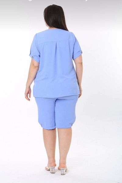 sinemisxxl مجموعة كابريلي أيروبين باللون الأزرق من الأعلى والسفلي