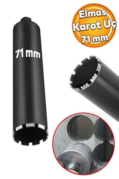 Badem10 Elmas Karot Ucu 71 mm Shun Beton Zemin Duvar Delme Delik Açma Panç Ap...