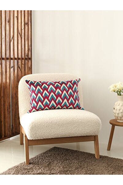 SUENO DESIGN STUDIO İpek Kadife Ikat Kırlent Kılıfı Dekoratif El Üretimi Lüks...