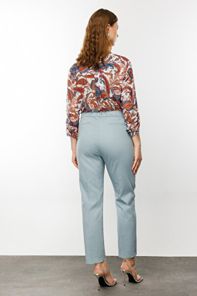 Ekol Pantaloni skinny albaștri cu buzunare de mărime mare - 3094