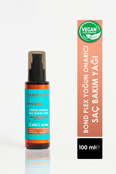 PANORAMA PROFESSIONAL Professional Bond Plex Bakım Seti 12 Etki 1 Arada/400 ml X2 Şampuan 100 ml Saç Bakım Yağı Vegan
