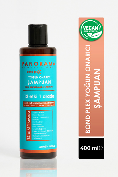 PANORAMA PROFESSIONAL Professional Bond Plex Bakım Seti 12 Etki 1 Arada/400 ml X2 Şampuan 100 ml Saç Bakım Yağı Vegan