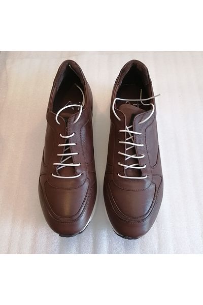 SailLakers Men's Oxford Shoes - Genuine Calf Leather, Brown Laced, Serrated, Non-Slip Rubber Sole