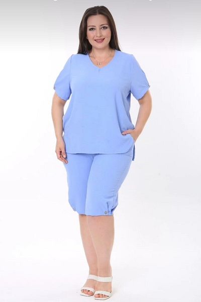 sinemisxxl مجموعة كابريلي أيروبين باللون الأزرق من الأعلى والسفلي