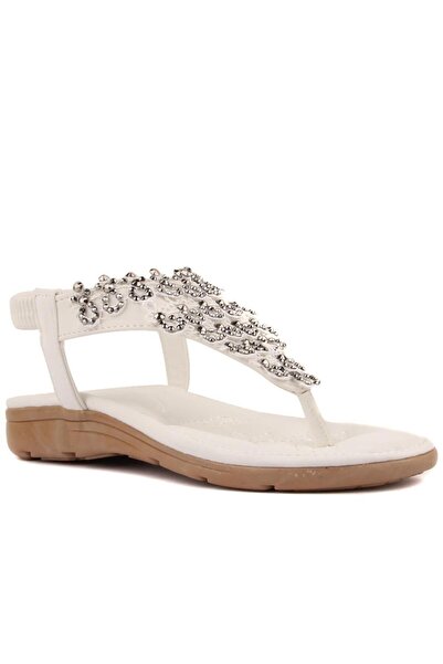 Guja 22Y120 ORTOPEDİK TAŞLI PARMAKARASI GENÇ KADIN SANDALET