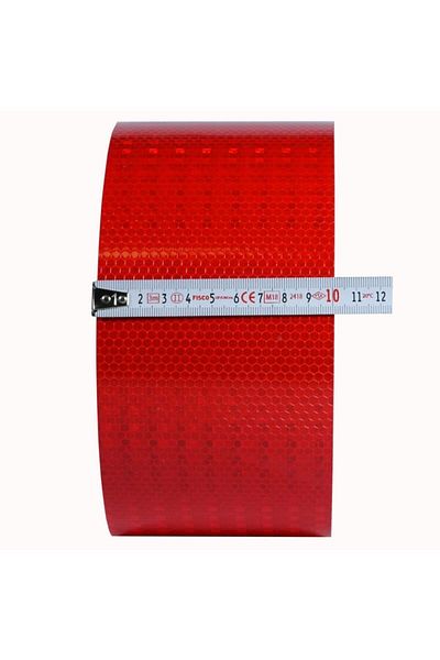 Mfk 10 Cm Red Phosphorescent Strip Tape for Vehicle with 1 Mt Reflector