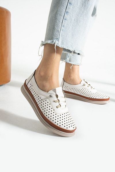 HKM shoes New Season Women's Daily Seasonal Soft Sole Comfortable Full Orthopedic Lace-up Ballerina Shoes