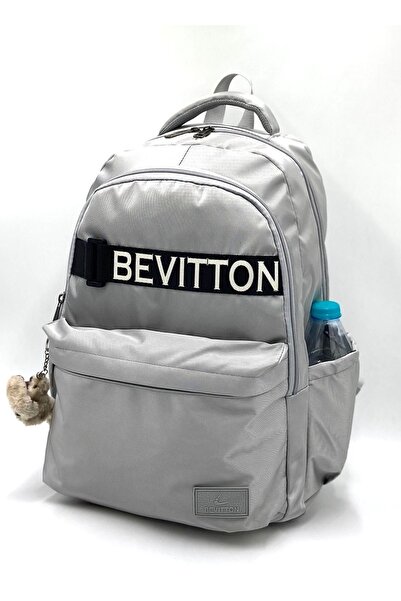 Bevitton Geantă de școală de călătorie unisex cu spate personalizat, rezistentă la apă, din satin / 1630