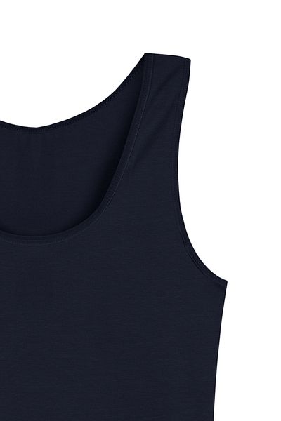 HNX Γυναικείο εσώρουχο Navy Blue Cotton Plus Size Thick Strap