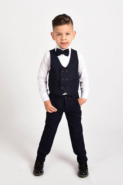 Delfini kids Αγορικό σμόκιν με γιλέκο και παπιγιόν