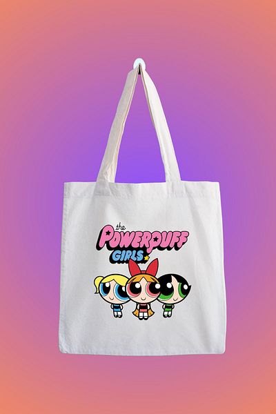 designedfy Powerpuff Girls Printed Waterproof Tote Bag